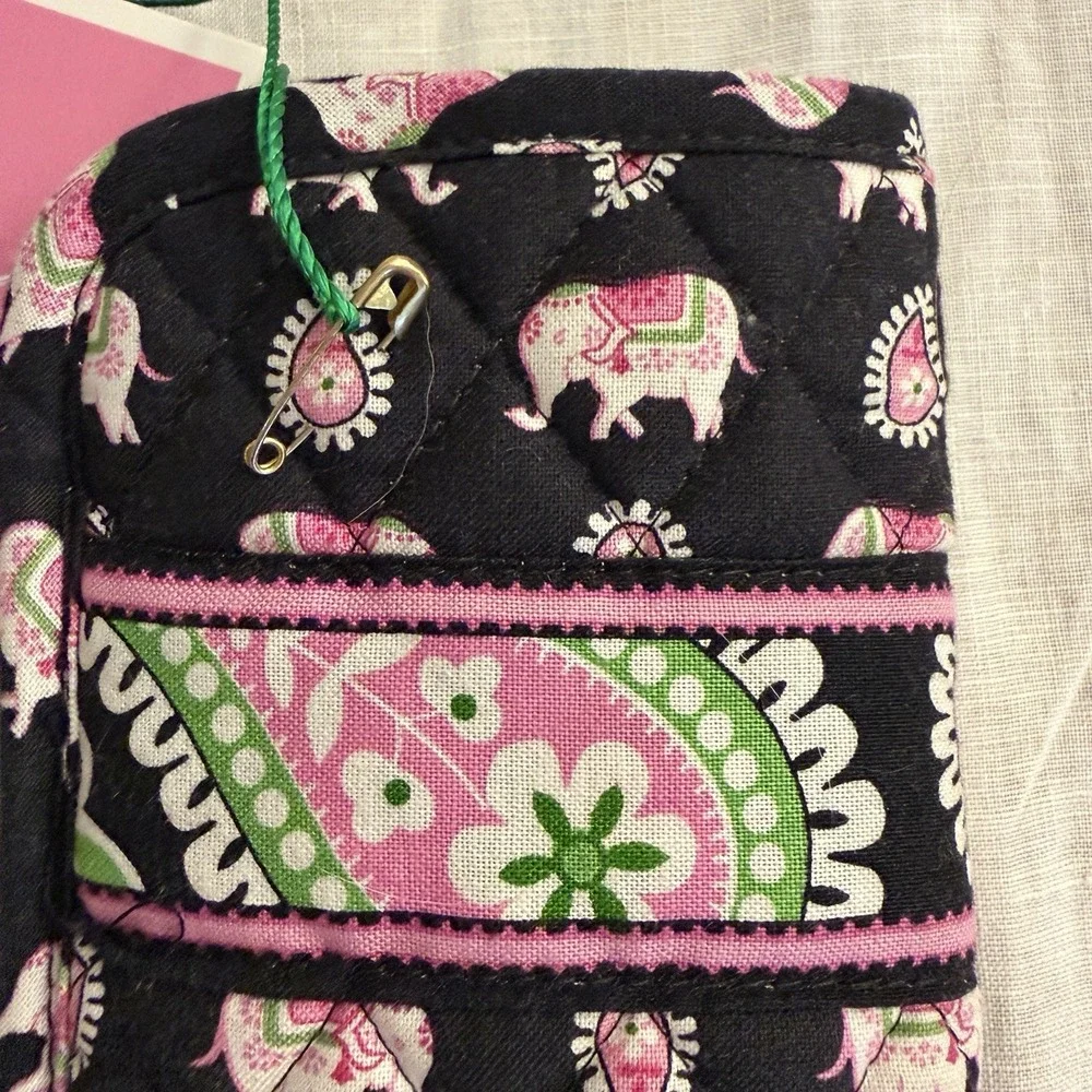 Vera Bradley Pink Elephants Black Eyeglass Case Retired NEW W tags Charming Pink